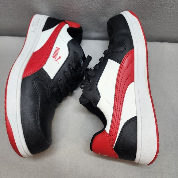 Puma Safety Frontcourt Low Composite Toe Black White‎ Red Size 9 - Picture 2 of 8